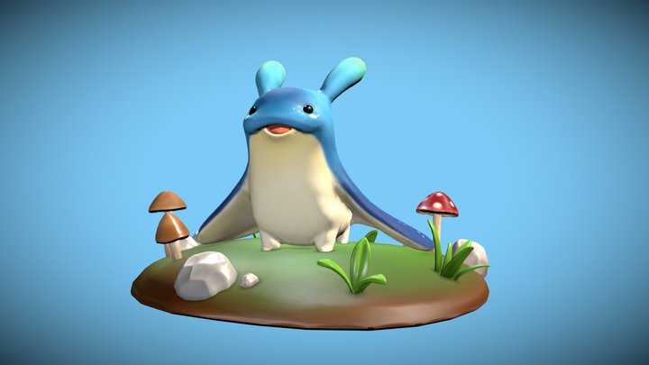 Mantabu - Stylized Cute Creature 3D Model
