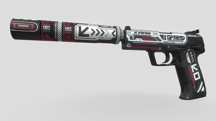 USP-S | Jackal 3D Model