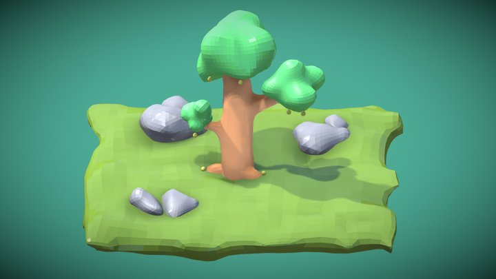 Low Poly Tree – Free 3D Model STL