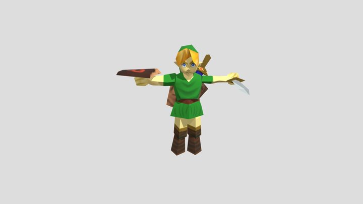 Low-Poly Remake of Young Link in Ocarina of Time - Download Free 3D model  by melsto (@melsto) [69c7cca]