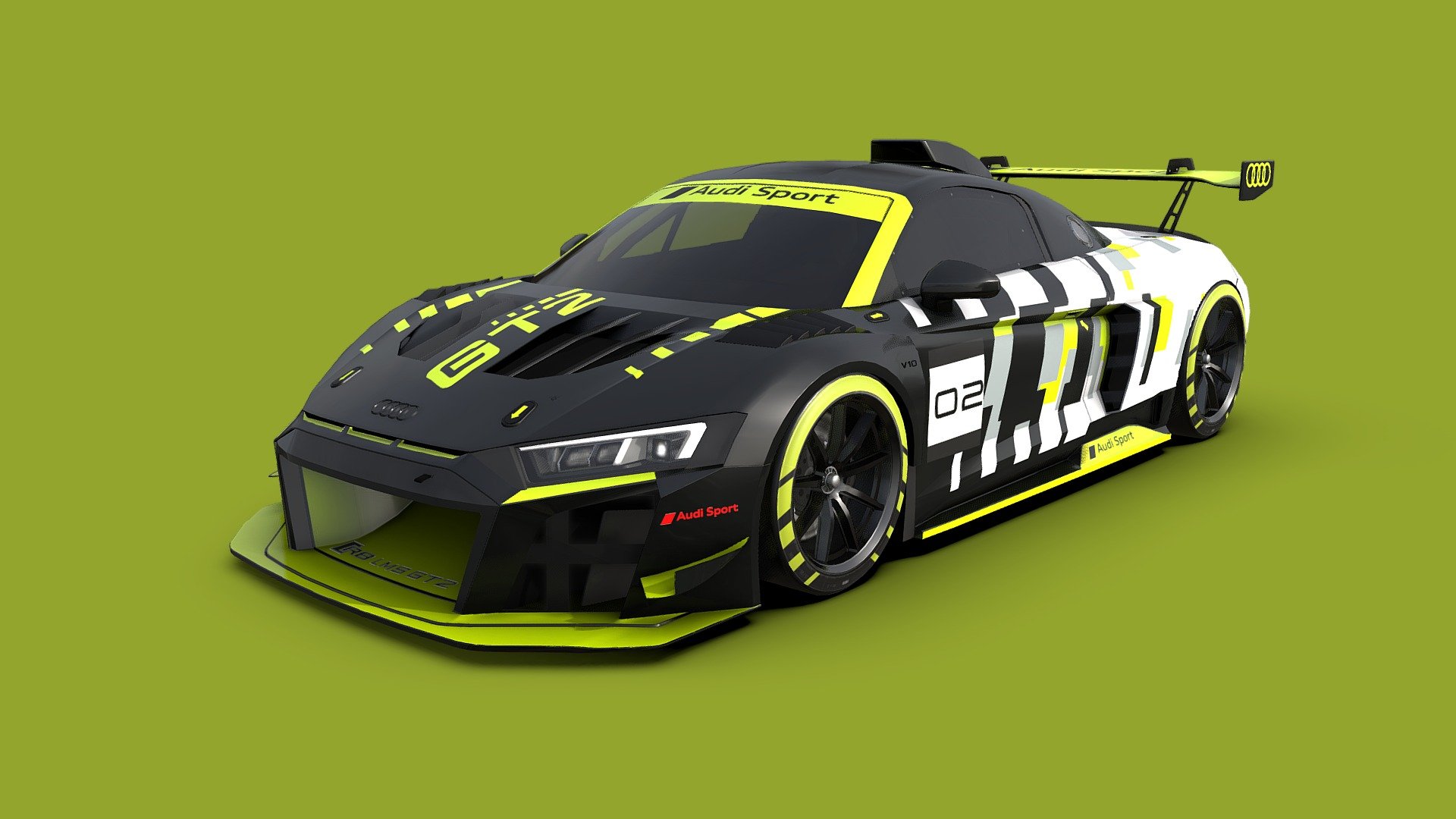 Audi_R8_GT2 - 3D model by Elkandar [a99f0bc] - Sketchfab