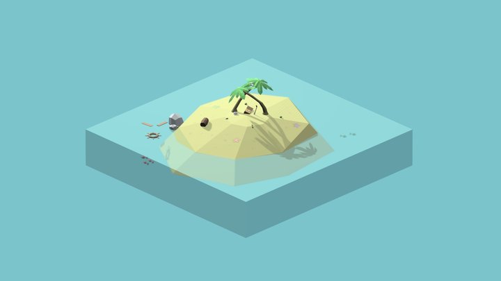 Treasure Island 3D Model