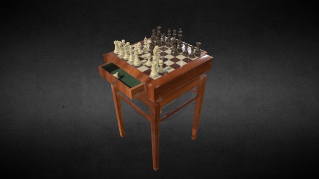 Chess Table 3D Model