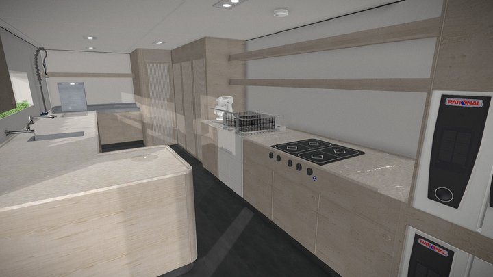 Owner Galley 140m 3D Model