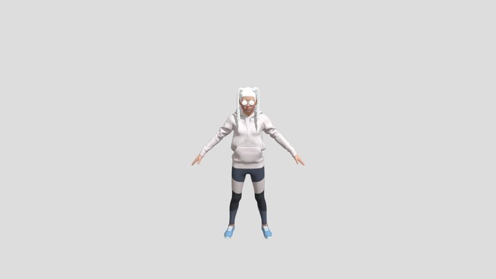 Maya Rigged Female Character 3D Model