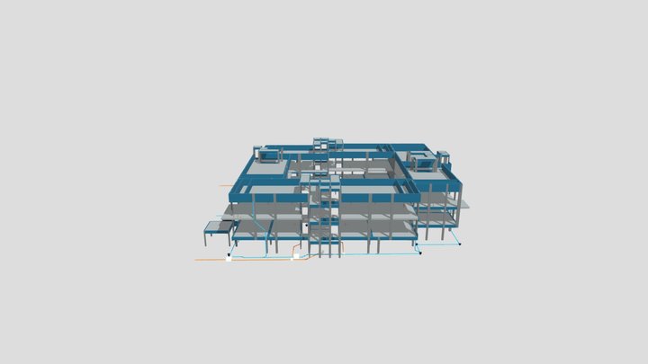 ESTUDO 1 CONDOMINIO - SANITÁRIO+ESTRUTURAL 3D Model