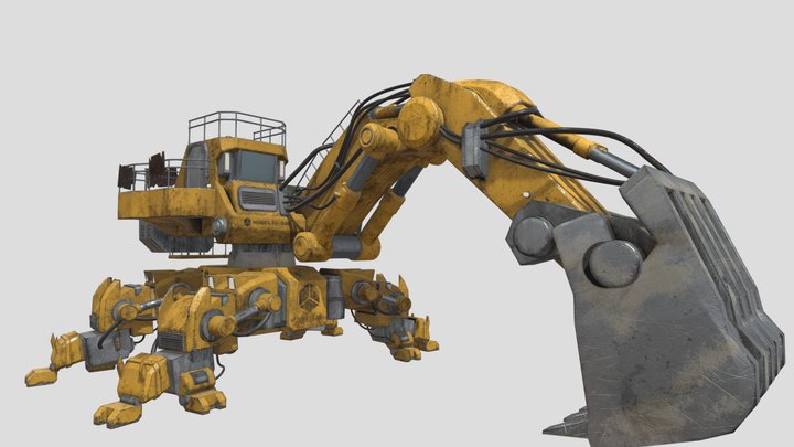Mech Excavator 3D Model