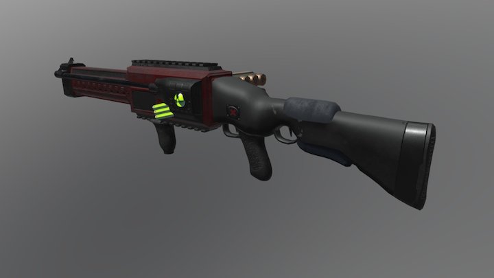 Scrap Engineered Gun 3D Model
