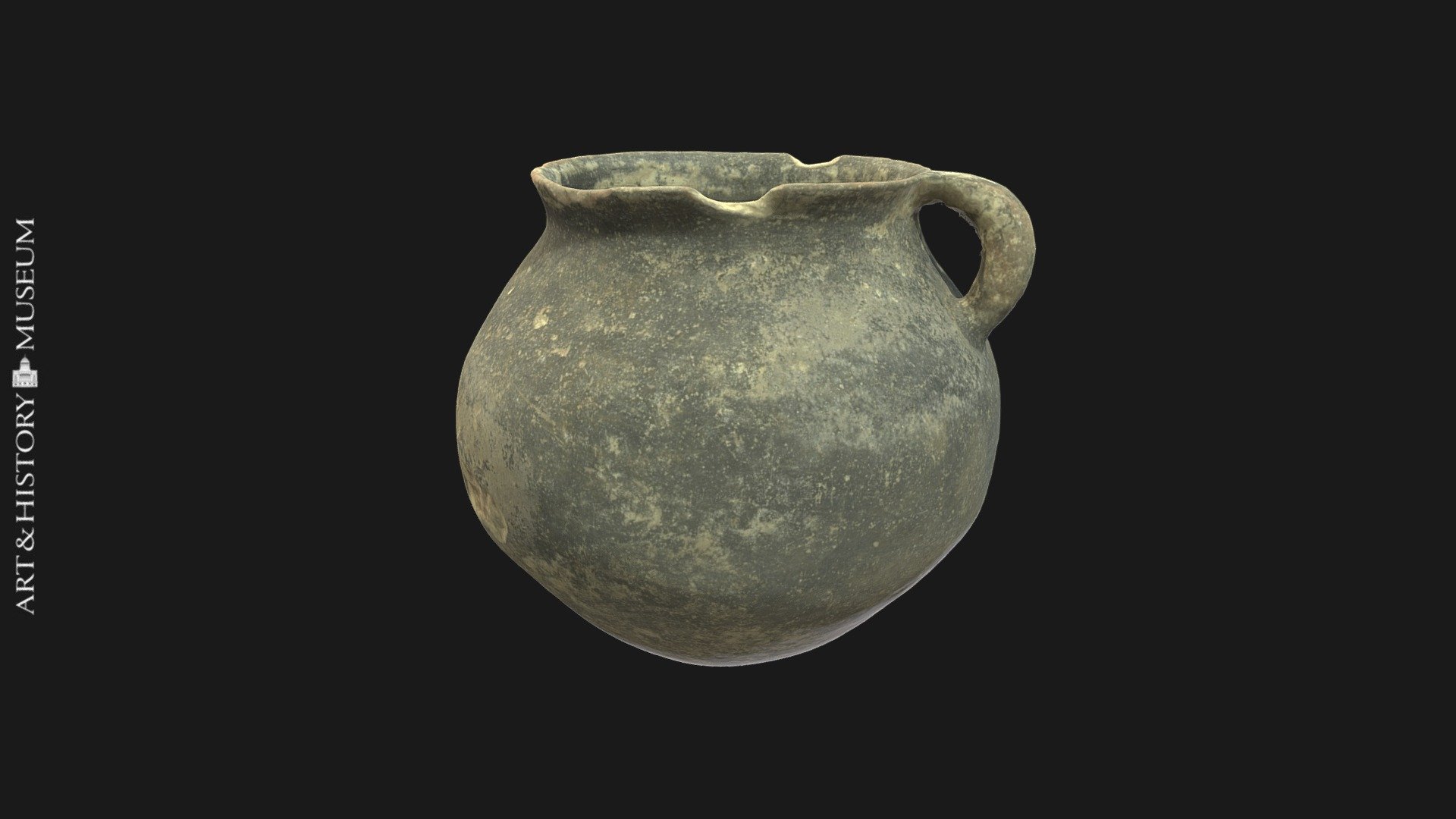 Egg-shaped pot with small opening & flaring rim
