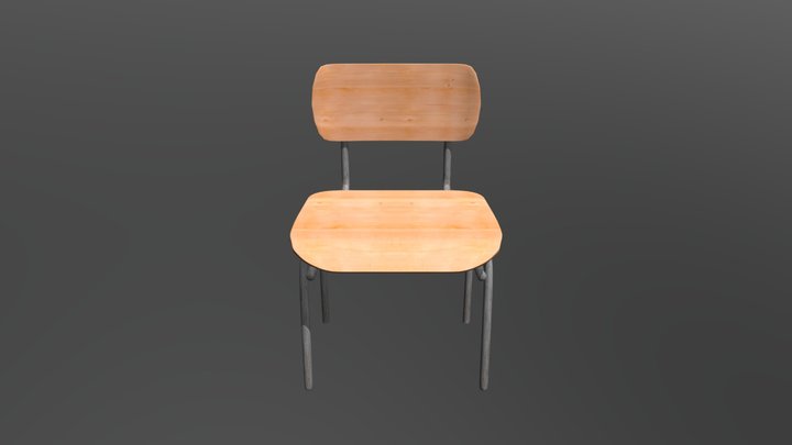 Classroom chair 3D Model