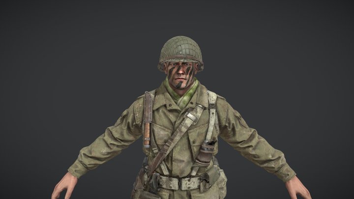 BJ Blazkowicz (Soldier E) - Quake Champions 3D Model