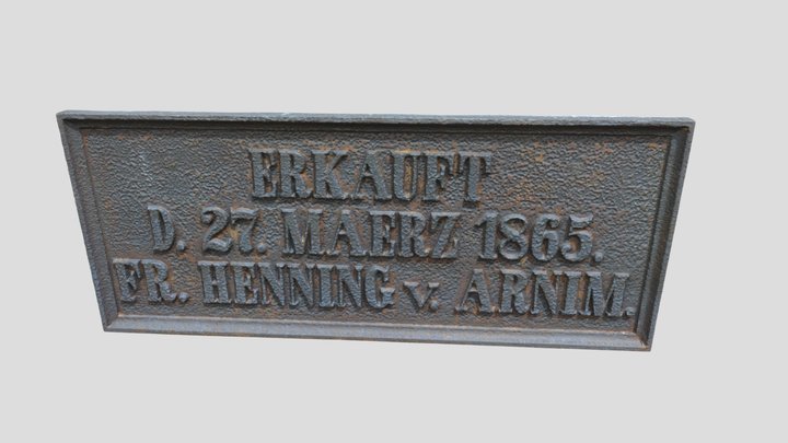 Wasserschloss Oberau - Tafel - Kauf von Arnim 3D Model
