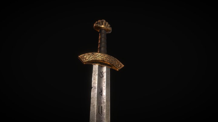 Viking Sword - Game "RUNE" fan art 3D Model