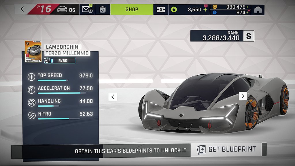 ASPHALT9 - LAMBORGHINI TERZO MILLENNIO - A9INFOS
