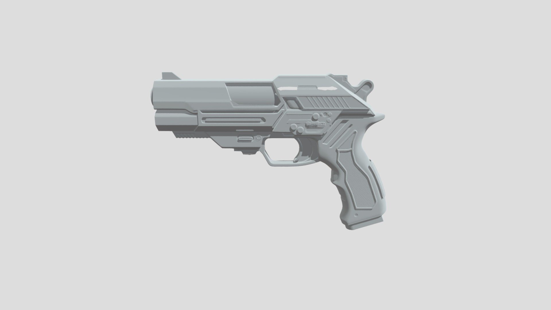 basic zapper pistol gun, sci-fi, low poly - 3D model by mylonrae ...