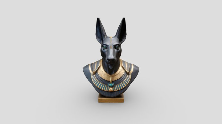 Busto do Deus Anúbis! 3D Model