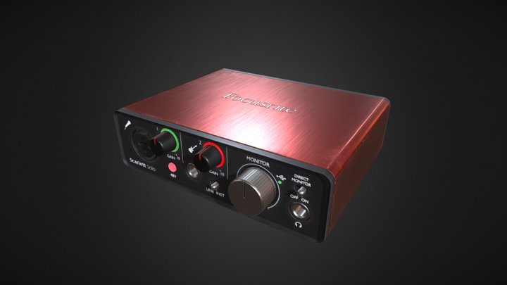 Focusrite Scarlett Solo USB Audio Interface 3D Model
