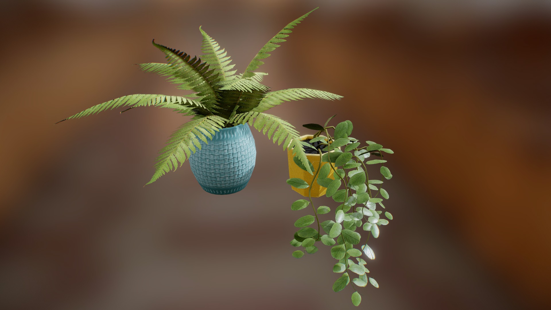 3D model Houseplants. - This is a 3D model of the Houseplants.. The 3D model is about a bee on a plant.