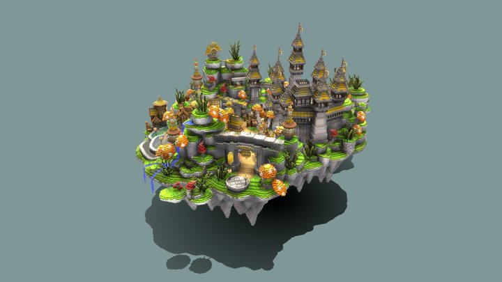 Mushroom Kingdom 3D Model