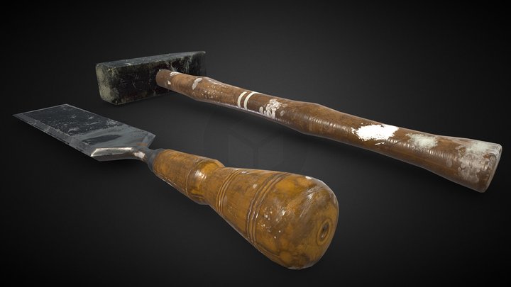 Hammer & steel Blade 3D Model