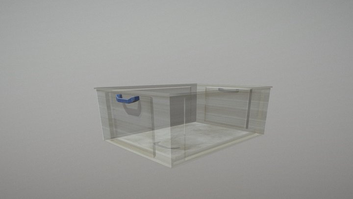 Plastic Tub With Handles 3D Model