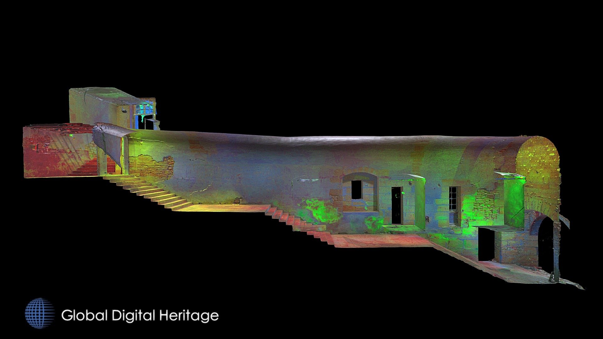 Theatre Hallway (DStretch) — Sketchfab embed 3D viewer