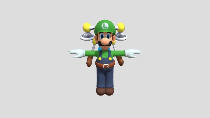 Luigi (super mario sunshine styled custom) model