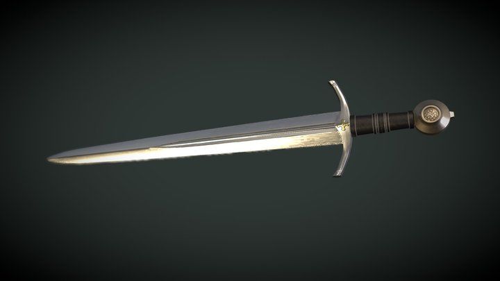Medieval Broadsword 3D Model