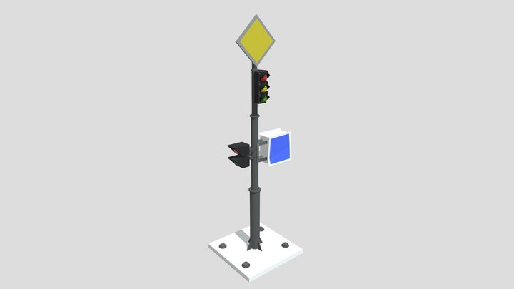 traffic light sign 3D Model