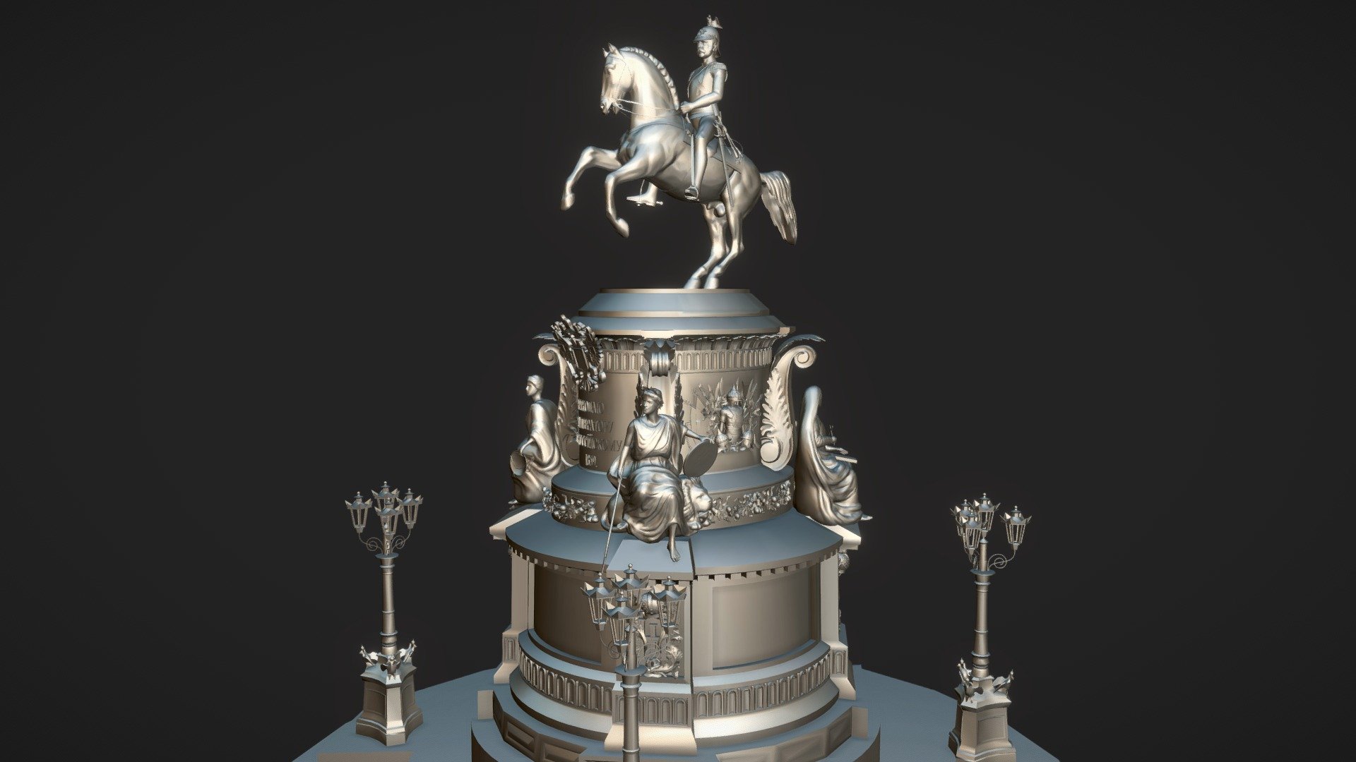 Monument to Nicholas I / Памятник Николаю I — Sketchfab embed 3D viewer