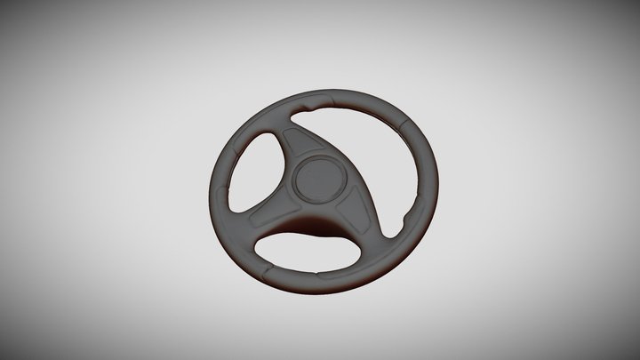 Scanned by Revopoint POP. Сar steering wheel. 3D Model