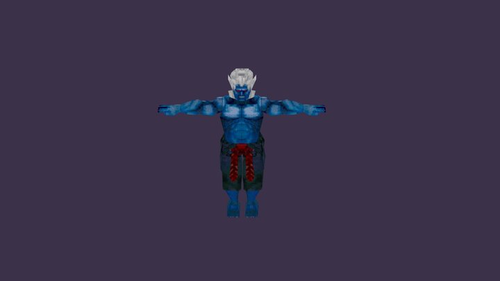 Kuruoshiki Oni Super Street Fighter IV PSX Style 3D Model