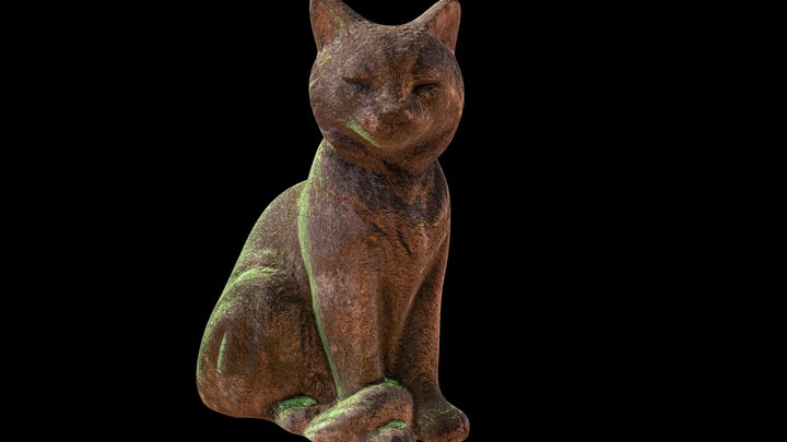 concrete_cat_statue 3D Model