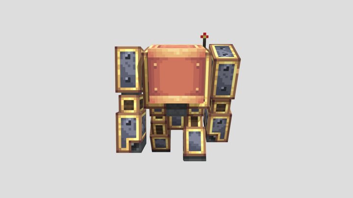 Brass Sturdy Golem 3D Model