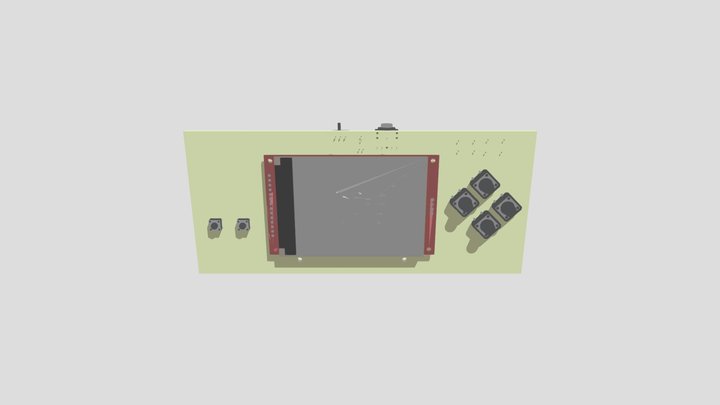 OBJ PCB Game Pad- Marissa 2022-04-25 3D Model