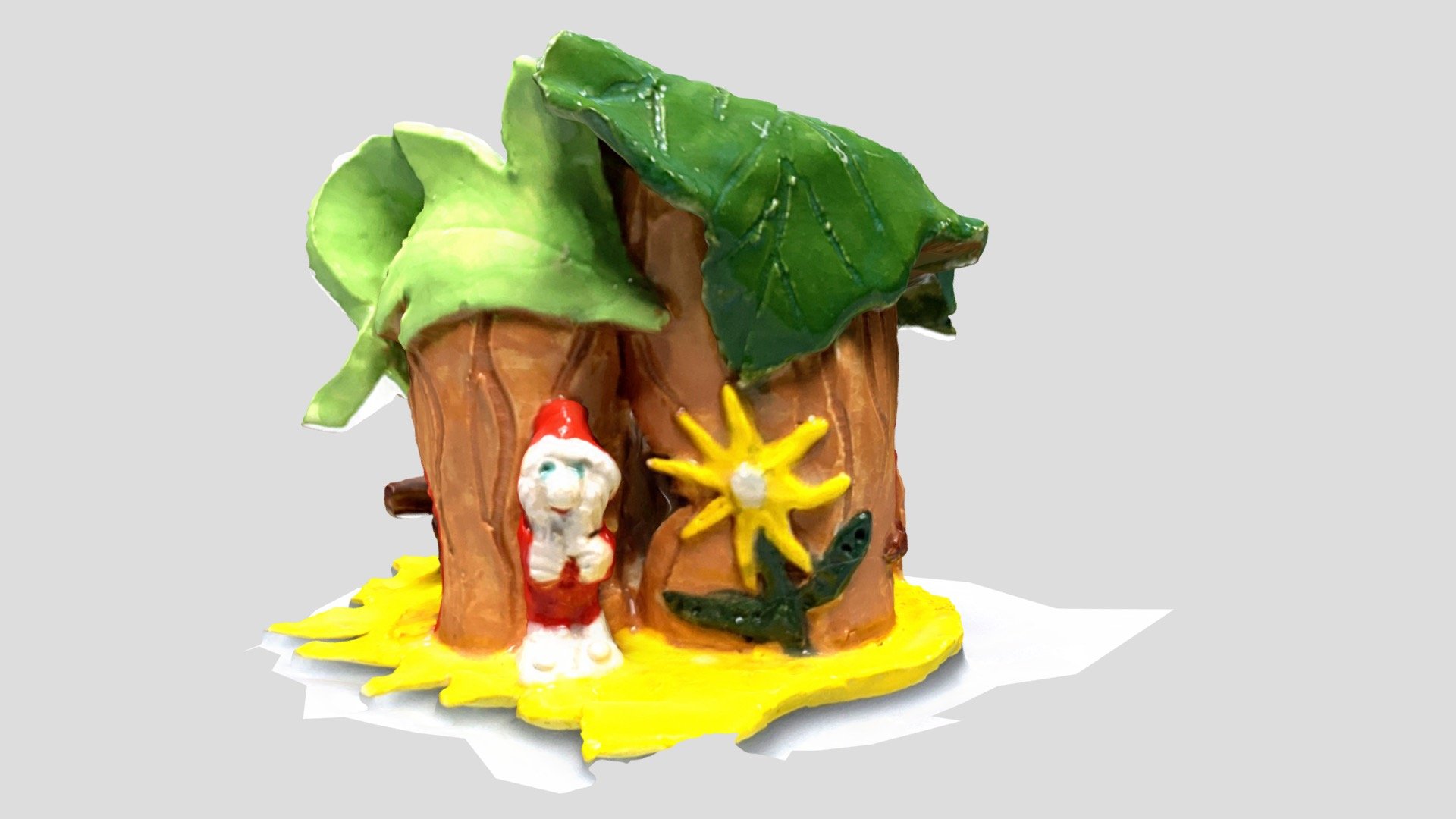 Ceramic Dwarf House hand-made art by Asia Terek