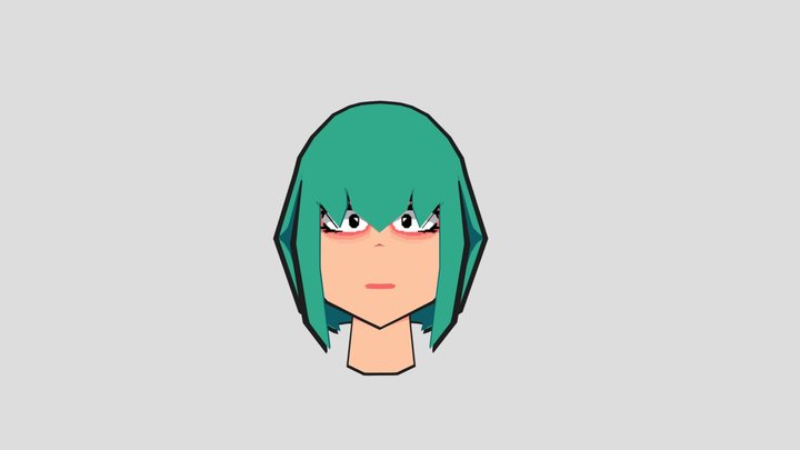 Low-poly girl 3D Model