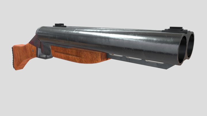 Shotgun short-barrel 3D Model