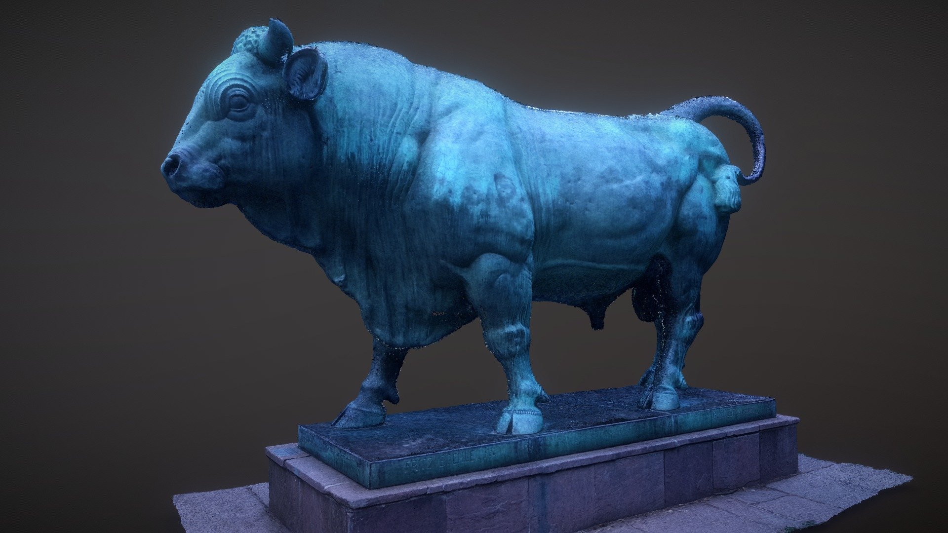 Bull statue (dense cloud)