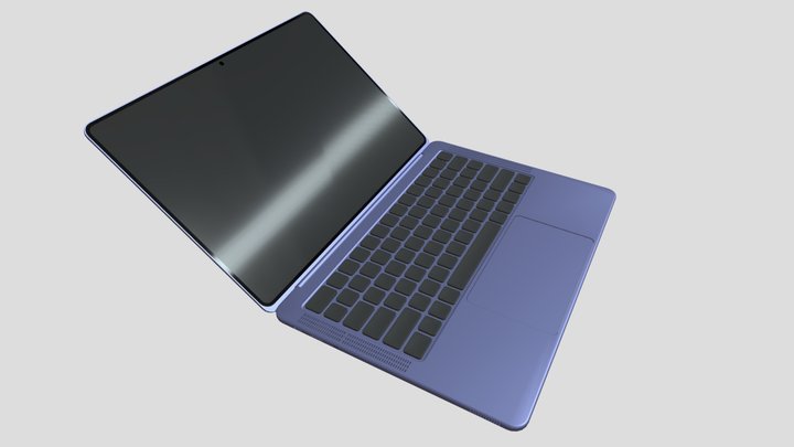 Realistic Laptop Concept 3D Model