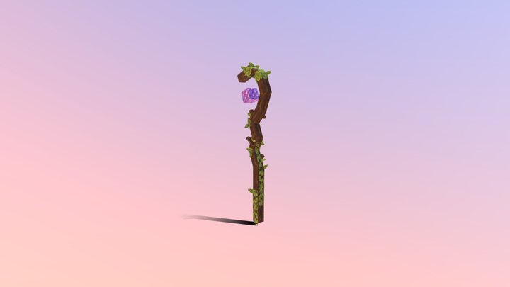Wooden Staff 3D Model