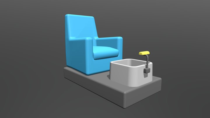 Spa chair Low poly 3D Model