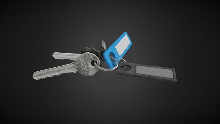 Keys With Tag [Game-Ready, Mobile Friendly] 3D Model