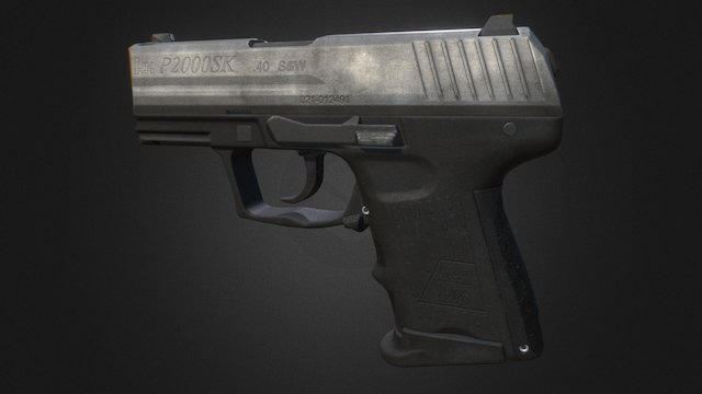 P2000SK Handgun 3D Model