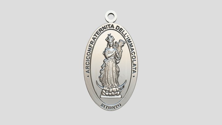 Medaglia Madonna Immacolata di Bitonto 3D Model