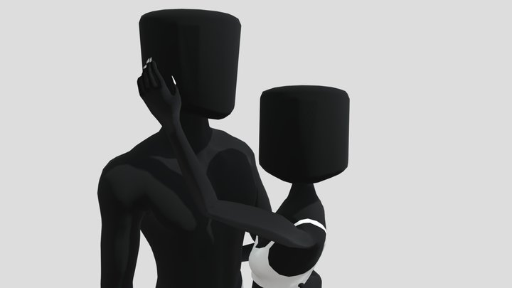 DTI Duo Pose Love1 3D Model