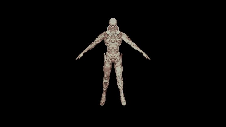 Cyberpunk Combat Armor 3D Model