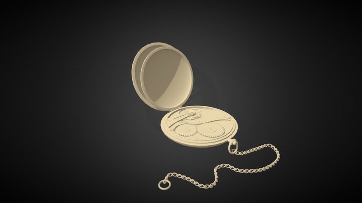 Antique Pocket Watch 3D Model
