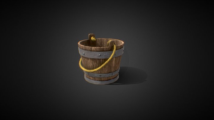 wood bucket 3D Model