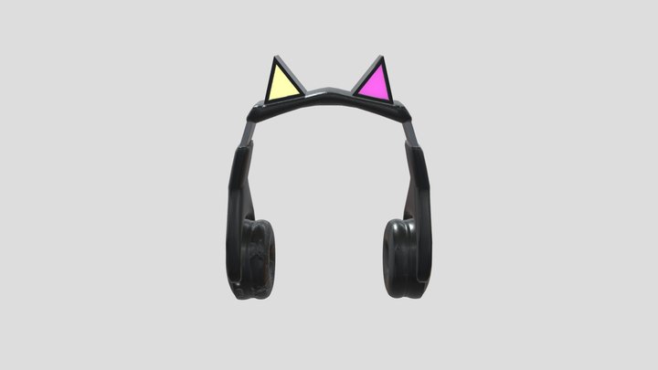 Cat Ears Headphones 3D Model